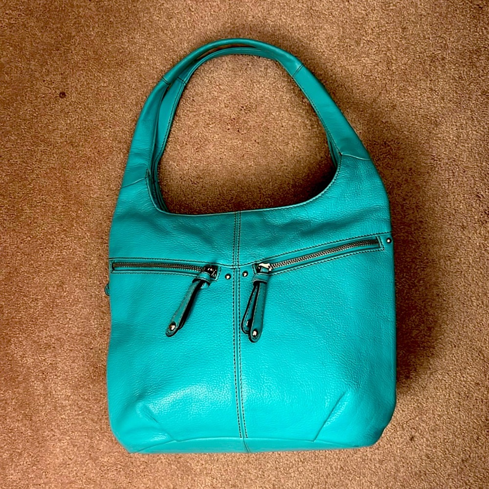 Bought from QVC leather turquoise purse